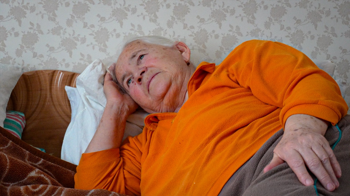 Real Carpathian grandmother in vyshyvanka